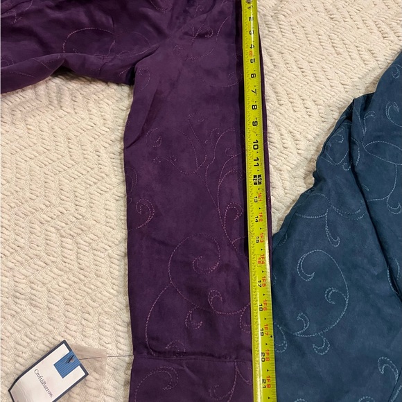 Croft and Barrow Size M Long Sleeve Button Front Blouse Blue - Purple Lot 2 New - Picture 10 of 13